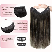 Goo Goo Wire Hair Extensions Human Hair 1B161B Natural Black With Light Blonde Balayage 12Inch 70G Invisible Wire Hair Exten