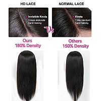 Miss Flower 34inch HD Lace Front Wigs Human Hair 180% High Density Straight Lace Front Wigs Human Hair Pre Plucked 13x4 Lace Frontal Wigs Brazilian Virgin Human Hair Wigs For Black Women