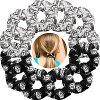 12 Pieces Silk Hair Scrunchies Volleyball Sport Hair Elastic Satin Ties Bands Ponytail Holders For Players Teams Gifts Wristband