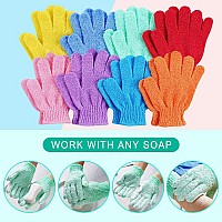 16 Pcs Exfoliating Shower Glovesdouble Sided Exfoliating Bath Gloves Deep Clean Dead Skin For Spa Massage Beauty Skin Shower Bo