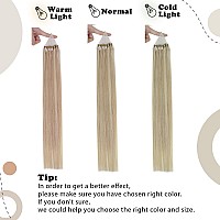 Easyouth Long Micro Link Hair Extensions Human Hair Blonde Micro Hair Extensions Human Hair Dirty Blonde Mixed Bleach Blonde Hig