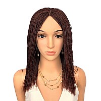 Wow Braids Twisted Wigs Micro Million Twist Wig Color 35 12 Inches Ultra Thin And Light Synthetic Hand Braided Wigs For Bl