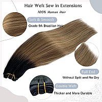 Sew In Hair Extensions Real Humana Hair Ombre Hair Extensions Brown And Blonde Balayage Weft Hair Extensions Human Hair Handti