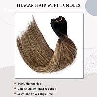 Sew In Hair Extensions Real Humana Hair Ombre Hair Extensions Brown And Blonde Balayage Weft Hair Extensions Human Hair Handti