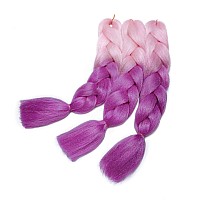 Benehair Ombre Braiding Hair 6 Bundleslot 24Inch Jumbo Braiding Hair Extensions High Temperature Synthetic Braid Hair Braiding