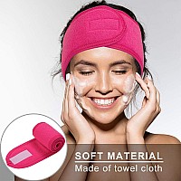 Whaline Spa Facial Headband Make Up Wrap Head Terry Cloth Headband Adjustable Towel Band For Face Washing Shower Facial Cover 3