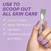 I Dew Care Multi-functional Applicator - Get The Scoop | Gift, Stainless Steel Spatula, Beauty Tool for Cream, Lip Balm, Wash-Off Masks, Mixing, Depuffing