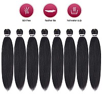 Pre Stretched Braiding Hair 30 Inch 8 Packs Professional Soft Yaki Braiding Hair For Braids Hot Water Setting Synthetic Crochet