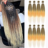 Pre Stretched Braiding Hair 30 Inch 8 Packs Professional Soft Yaki Braiding Hair For Braids Hot Water Setting Synthetic Crochet