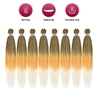 Pre Stretched Braiding Hair 30 Inch 8 Packs Professional Soft Yaki Braiding Hair For Braids Hot Water Setting Synthetic Crochet