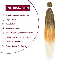 Pre Stretched Braiding Hair 30 Inch 8 Packs Professional Soft Yaki Braiding Hair For Braids Hot Water Setting Synthetic Crochet