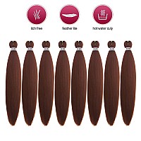 Pre Stretched Braiding Hair 26 Inch 8 Packs Professional Soft Yaki Braiding Hair For Braids Hot Water Setting Synthetic Crochet