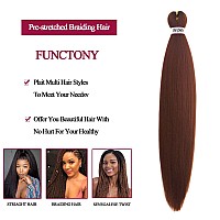 Pre Stretched Braiding Hair 26 Inch 8 Packs Professional Soft Yaki Braiding Hair For Braids Hot Water Setting Synthetic Crochet