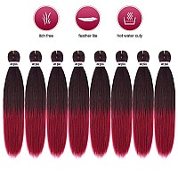 Pre Stretched Braiding Hair 30 Inch 8 Packs Professional Soft Yaki Braiding Hair For Braids Hot Water Setting Synthetic Crochet