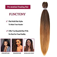 Pre Stretched Braiding Hair 30 Inch 8 Packs Professional Soft Yaki Braiding Hair For Braids Hot Water Setting Synthetic Crochet Hair Extensions (30 Inch (Pack Of 8), 1B30/27)