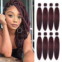 Pre Stretched Braiding Hair 30 Inch 8 Packs Professional Soft Yaki Braiding Hair For Braids Hot Water Setting Synthetic Crochet