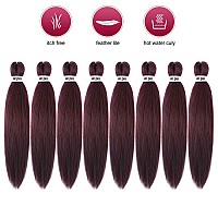 Pre Stretched Braiding Hair 30 Inch 8 Packs Professional Soft Yaki Braiding Hair For Braids Hot Water Setting Synthetic Crochet