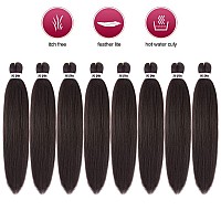 Pre Stretched Braiding Hair 26 Inch 8 Packs Professional Soft Yaki Braiding Hair For Braids Hot Water Setting Synthetic Crochet