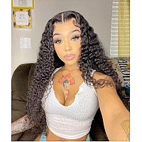 Josblue Deep Wave Lace Closure Wigs Human Hair Glueless Deep Curly Wave Lace Front Human Hair Wigs For Black Women With Baby Hai