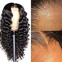 Binf Human Hair Lace Front Wigs Loose Deep Wave Lace Front Wigs Closure Wigs Human Hair 4X4 Deep Wave Closure Wig Human Hair Pre