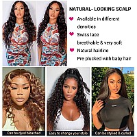 Binf Loose Deep Wave Lace Front Wigs Human Hair Pre Plucked 4X4 Glueless Wigs Human Hair Pre Plucked Pre Cut Closure Wigs Human