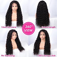 Pizazz 13X4 Hd Transparent Lace Front Wigs Human Hair Pre Plucked Bleached Knots With Baby Hair 12A 180 Density Brazilian Deep W