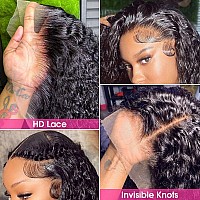 Pizazz 13X4 Hd Transparent Lace Front Wigs Human Hair Pre Plucked Bleached Knots With Baby Hair 12A 180 Density Brazilian Deep W