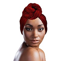 Satinior 6 Pcs Head Wrap Scarf Turban Long Hair Scarf Soft Stretch Headwrap Solid Color Turban Tie Headband For Women Girls