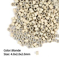 Vlasy 1000Pcs 4Mm Silicone Lined Micro Ring Beads For Hair Extensions 5Colors Apply 1000Pcs Blonde