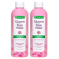 De La Cruz Rose Water And Glycerin For Face Rosewater Facial Toner And Moisturizer For Skin And Hair 8 Fl Oz 236 Ml 2 Bott