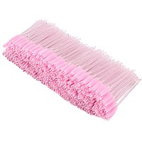 Tbestmax 500 Disposable Mascara Wands Eyelash Brush Spoolies For Eyebrow Eye Lash Extension Pink