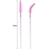 Tbestmax 500 Disposable Mascara Wands Eyelash Brush Spoolies For Eyebrow Eye Lash Extension Pink