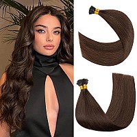 18 Inches I Tip Remy Human Hair Extensions 100 Strandspack Pre Bonded Keratin Stick In Hair Extensions Cold Fusion Hair Piece L