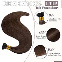 18 Inches I Tip Remy Human Hair Extensions 100 Strandspack Pre Bonded Keratin Stick In Hair Extensions Cold Fusion Hair Piece L