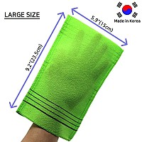 Nepure Korean Exfoliating Mitt Large Size 5 Colors Back And Body Exfoliating Washcloth For Removing Dry Reusable Yellow 10