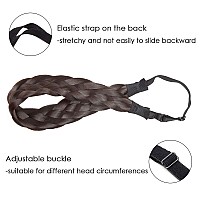 Hairro Braid Headband For Women Synthetic Plaited 5Strand Hairpiece Braided Hair Band Accessory For Girls And Women 4A Dar