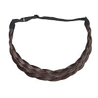 Hairro Braid Headband For Women Synthetic Plaited 5Strand Hairpiece Braided Hair Band Accessory For Girls And Women 4A Dar