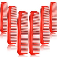 12 Pieces Hair Combs Set Pocket Fine Plastic Hair Combs For Women And Men Fine Dressing Comb Red