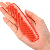 12 Pieces Hair Combs Set Pocket Fine Plastic Hair Combs For Women And Men Fine Dressing Comb Red