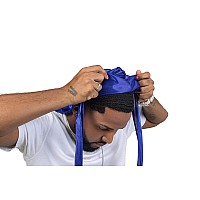 Forcewave Silky Durag For Men Wave Cap Satin Dorag For Men Women 360 Wave Blue