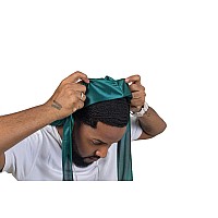 Forcewave Silky Durag For Men Wave Cap Satin Dorag For Men Women 360 Wave Green