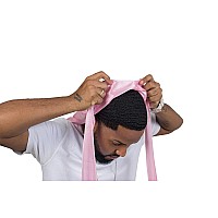 Forcewave Silky Durag For Men Wave Cap Satin Dorag For Men Women 360 Wave Pink