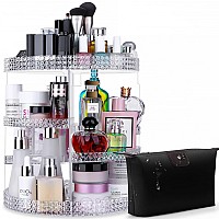 Awenia Makeup Organizer 360Degree Rotating Adjustable Makeup Storage 7 Layers Large Capacity Cosmetic Storage Unit Fits Diff