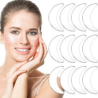 Syhood 12 Pieces Silicone Eye Wrinkle Pads Anti Aging Silicone Pads Reusable Reduce Skin Wrinkles Patches Cleavage Pads for Mouth and Eyes (Transparent)