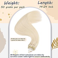 Ugeat Blonde Micro Loop Hair Extensions Human Hair Platinum Blonde Hair Extensions Micro Link Human Hair Extensions Micro Bead H