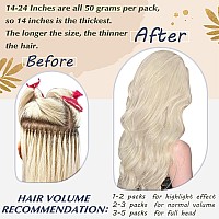 Ugeat Blonde Micro Loop Hair Extensions Human Hair Platinum Blonde Hair Extensions Micro Link Human Hair Extensions Micro Bead H