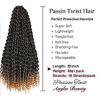 8 Packs Passion Twist Hair 22 Inch Passion Twist Crochet Hair For Black Women Water Wave Crochet Braiding Hair Extensions (22 inch, 1B/27)