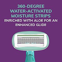 Bic Soleil Sensitive Advanced Womens Disposable Razors With 360 Degree Water Activated Moisture Strip For Enhanced Glide Shavi