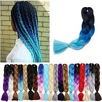 Benehair Ombre Braiding Hair 1 Bundle 24Inch Jumbo Braiding Hair Extensions High Temperature Synthetic Braid Hair Braiding Hair