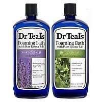 Dr Teals Foaming Bath Variety Gift Set 2 Pack 34Oz Ea Soothe Sleep Lavender Relax Relief Eucalyptus Spearmint P